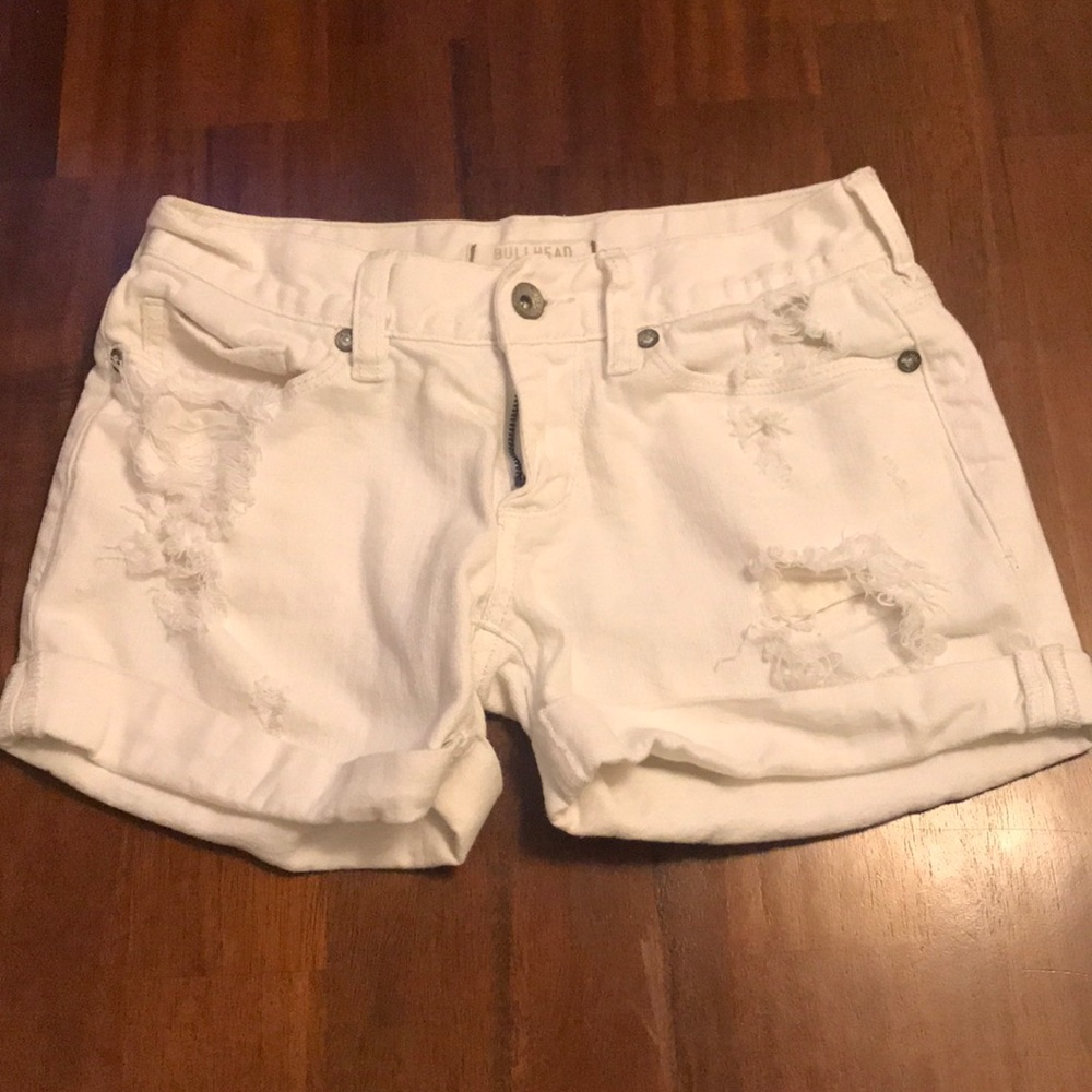 Bullhead White Jean-Shorts